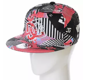 Кепка с прямым козырьком R17001 черный-малиновый Кепка с прямым козырьком R17001 черный-малиновый