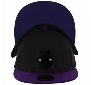 Кепка с прямым козырьком RP15001 черный-фиолетовый