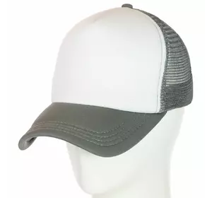 Бейсболка 62017-1 белый-серый Бейсболка 62017-1 белый-серый