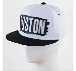 Кепка с прямым козырьком RR16014 белый-черный Кепка с прямым козырьком RR16014 белый-черный