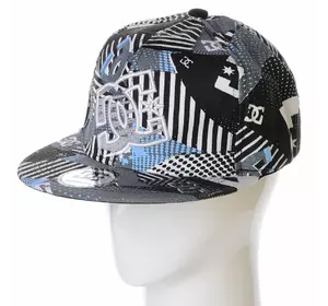 Кепка с прямым козырьком R17001 черный-серый Кепка с прямым козырьком R17001 черный-серый