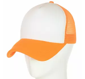 Бейсболка 62017-1 белый-оранжевый